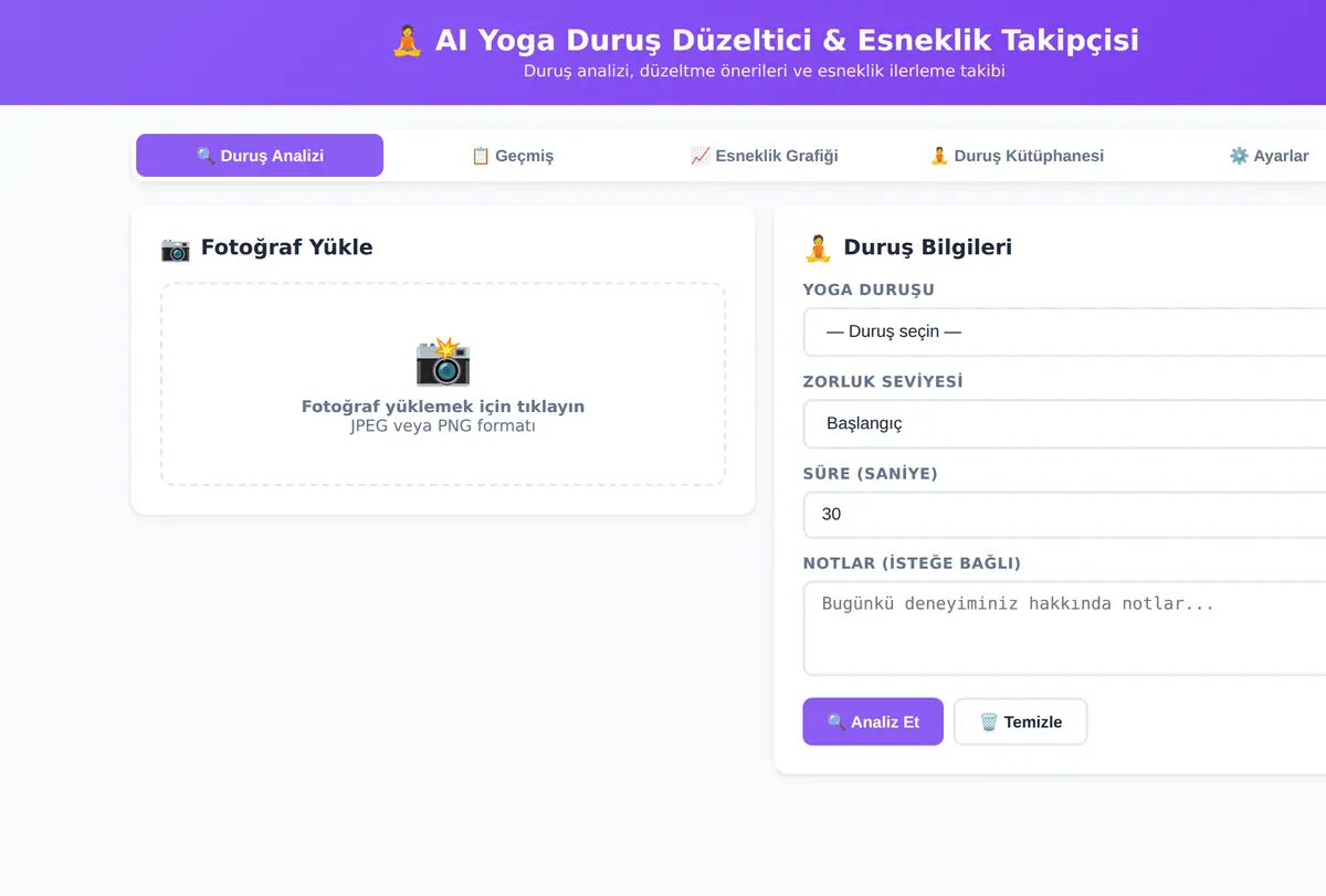 AI Yoga Duruş Düzeltici & Esneklik Takipçisi ekran görüntüsü