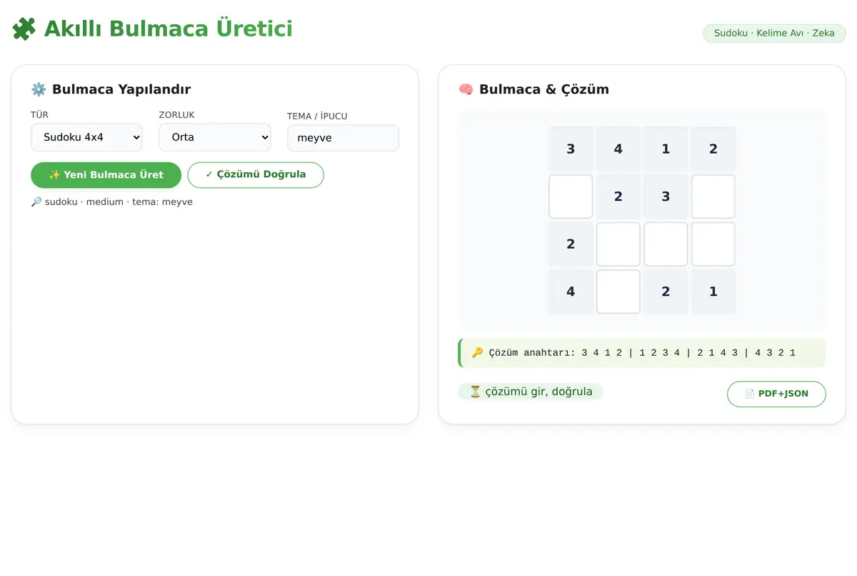 Akıllı Bulmaca Üretici: Sudoku, Kelime Avı & Ze ekran görüntüsü 3