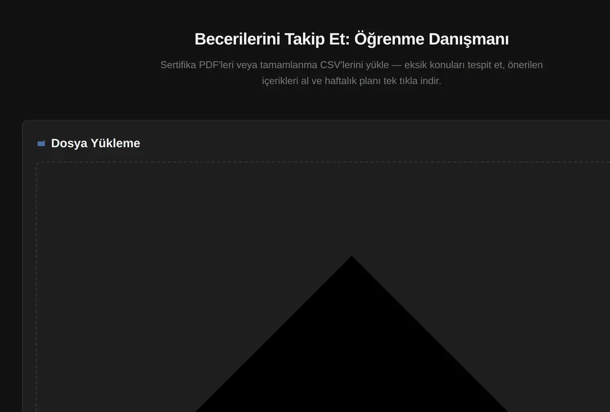 Becerilerini Takip Et: Öğrenme Danışmanı ekran görüntüsü