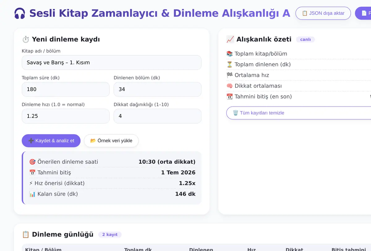 Sesli Kitap Zamanlayıcı & Dinleme Alışkanlığı A ekran görüntüsü
