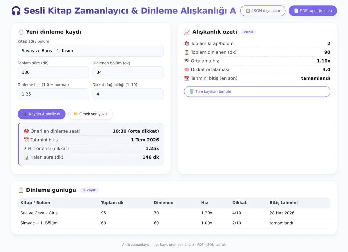 Sesli Kitap Zamanlayıcı & Dinleme Alışkanlığı A ekran görüntüsü 3