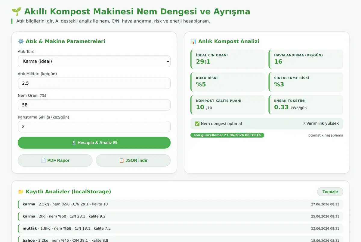 Akıllı Kompost Makinesi Nem Dengesi ve Ayrışma ekran görüntüsü 2