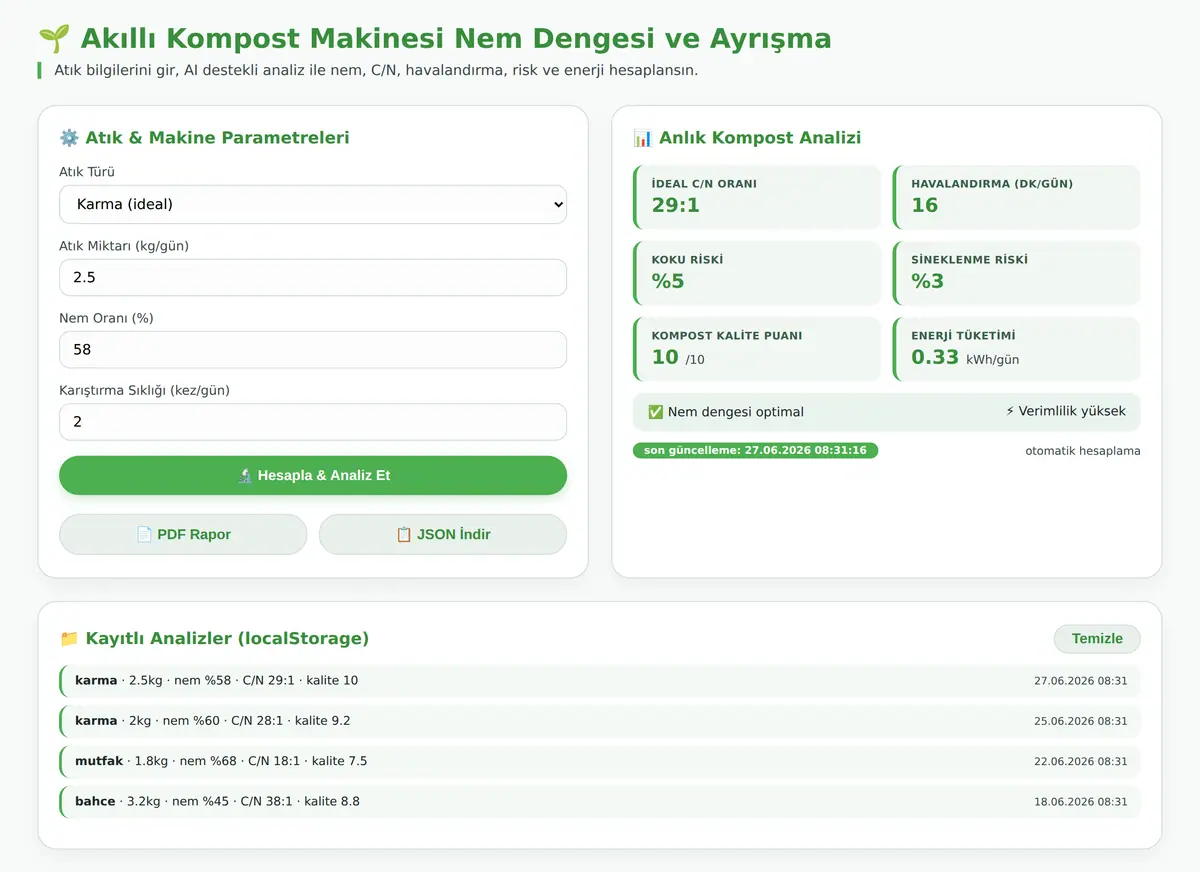 Akıllı Kompost Makinesi Nem Dengesi ve Ayrışma ekran görüntüsü 3