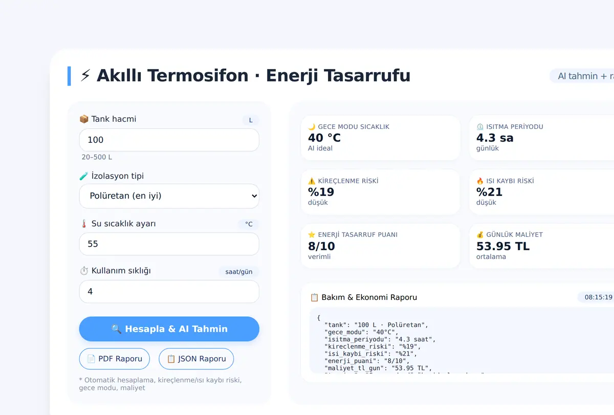Akıllı Termosifon · Enerji Tasarrufu ekran görüntüsü
