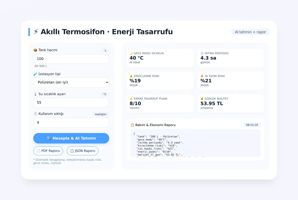 Akıllı Termosifon · Enerji Tasarrufu ekran görüntüsü 2