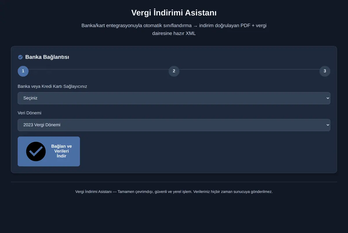 Vergi İndirimi Asistanı ekran görüntüsü 2