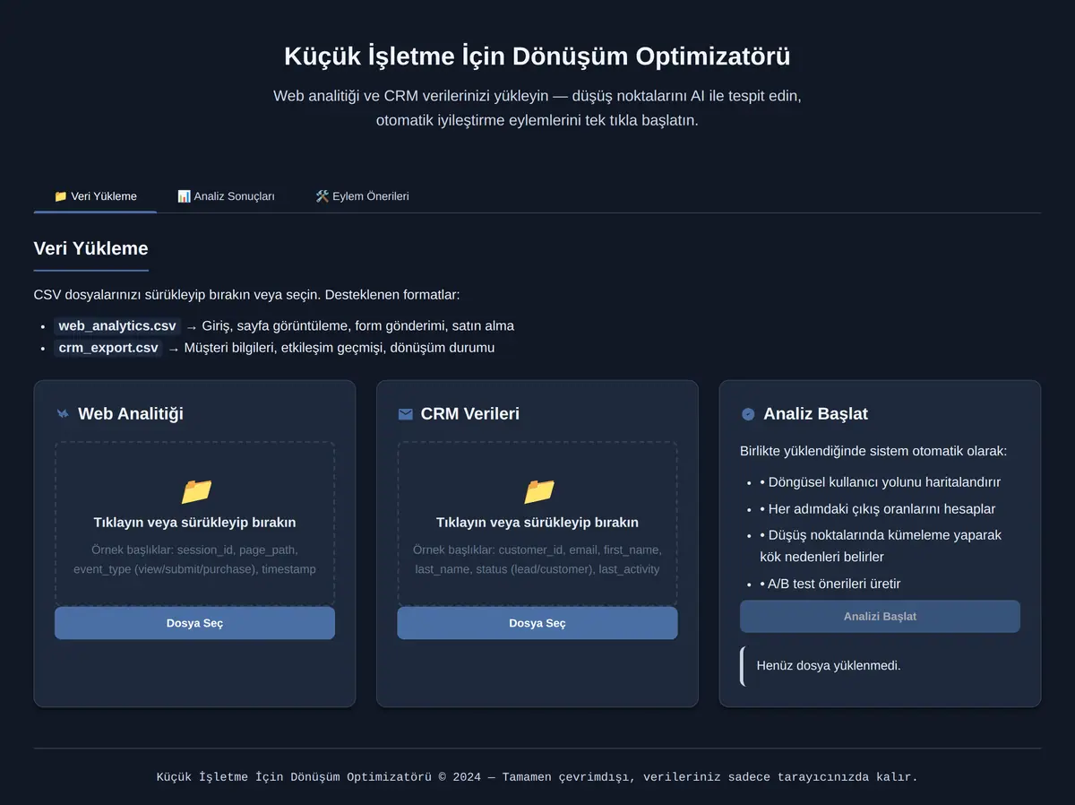 Küçük İşletme İçin Dönüşüm Optimizatörü ekran görüntüsü 3