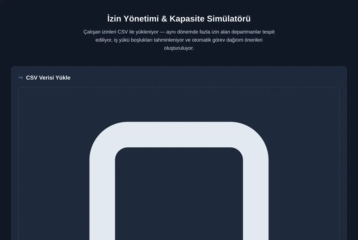 İzin Yönetimi & Kapasite Simülatörü ekran görüntüsü 2