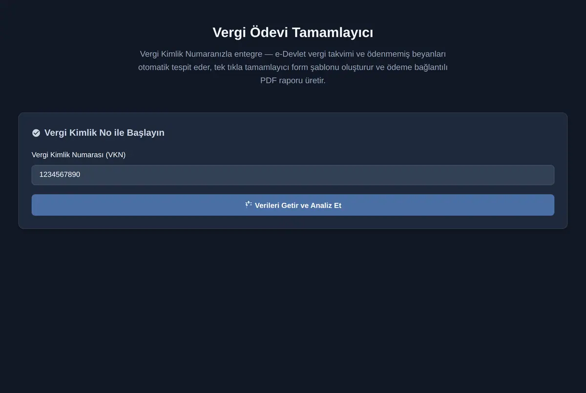 Vergi Ödevi Tamamlayıcı ekran görüntüsü 2