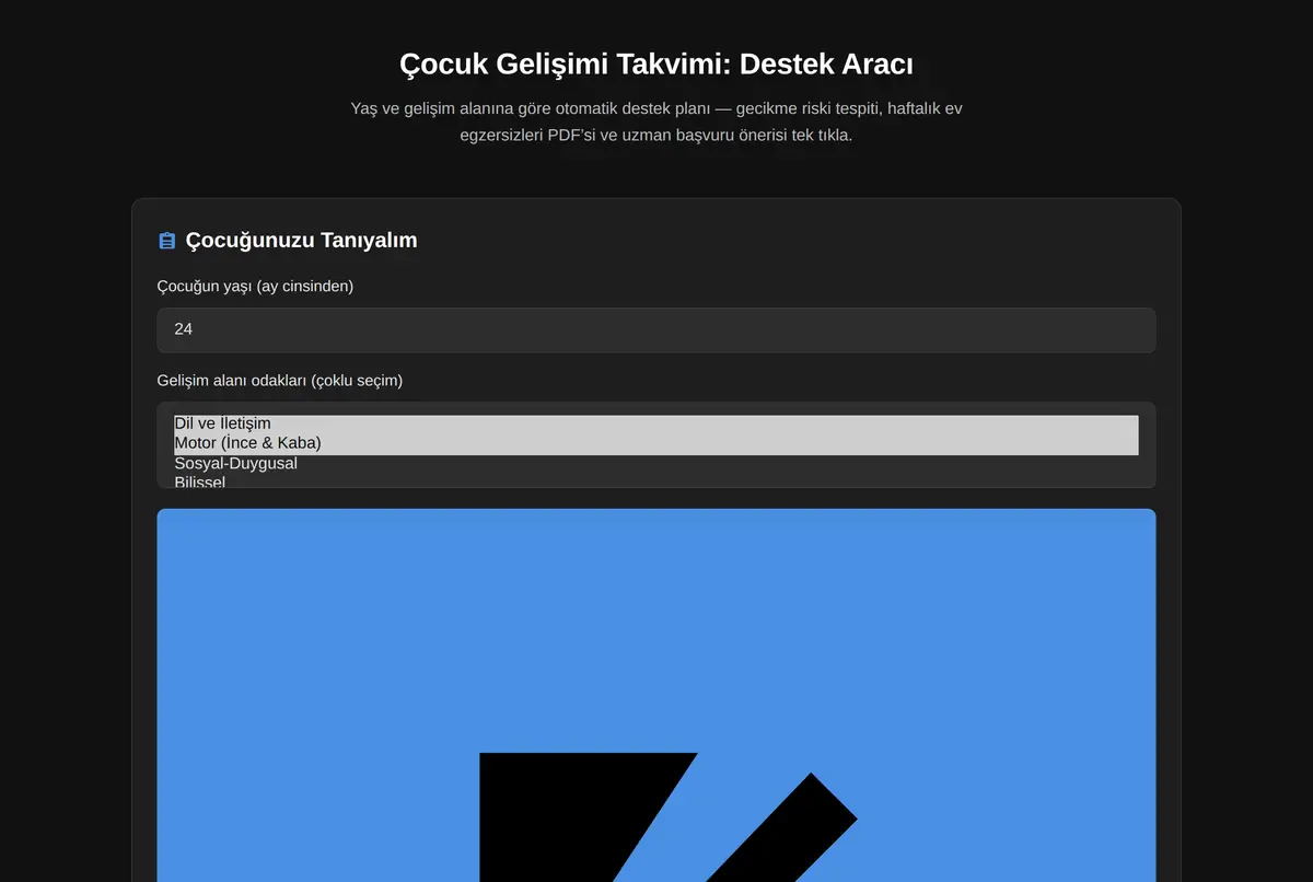 Çocuk Gelişimi Takvimi: Destek Aracı ekran görüntüsü 2
