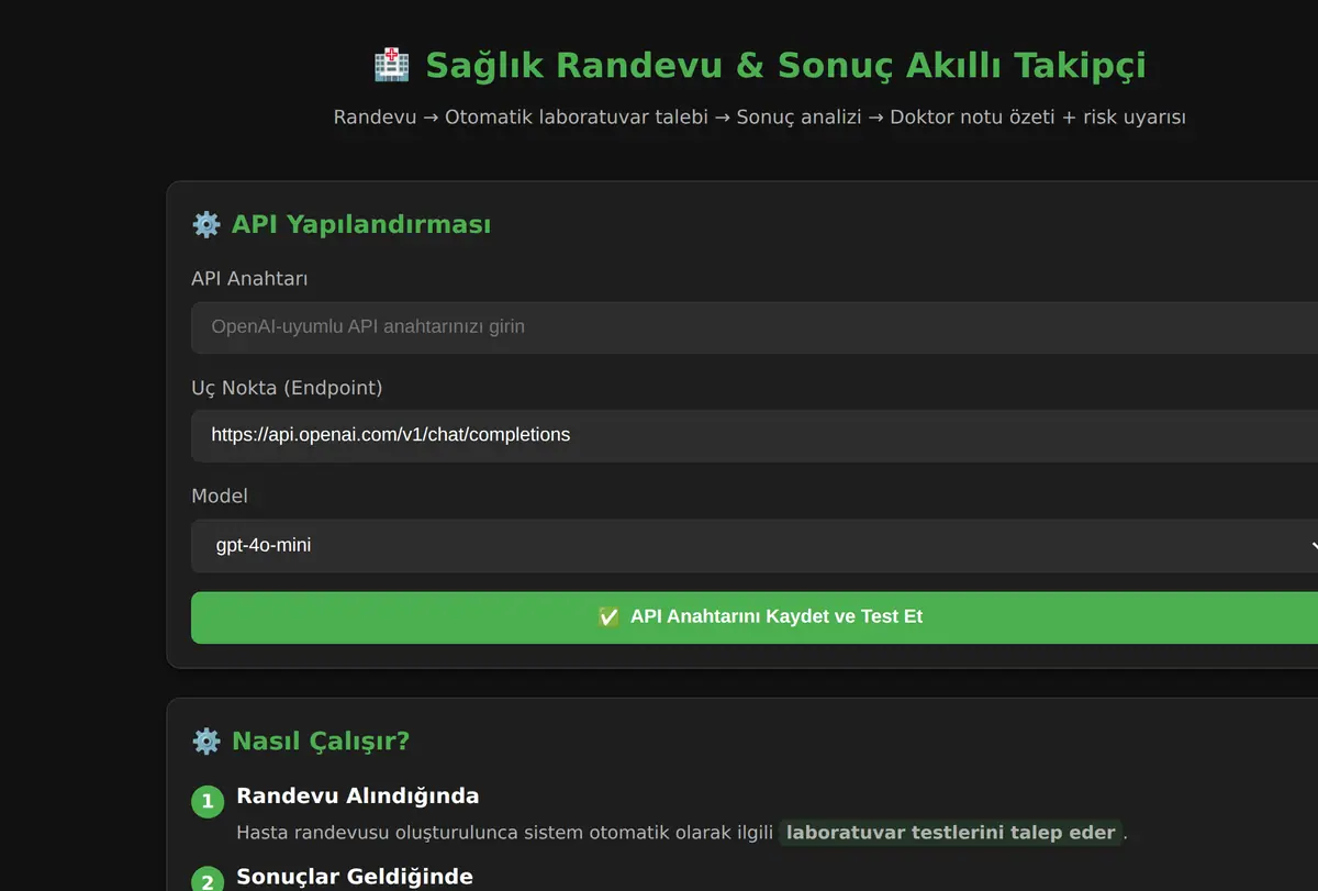 Sağlık Randevu & Sonuç Akıllı Takipçi ekran görüntüsü