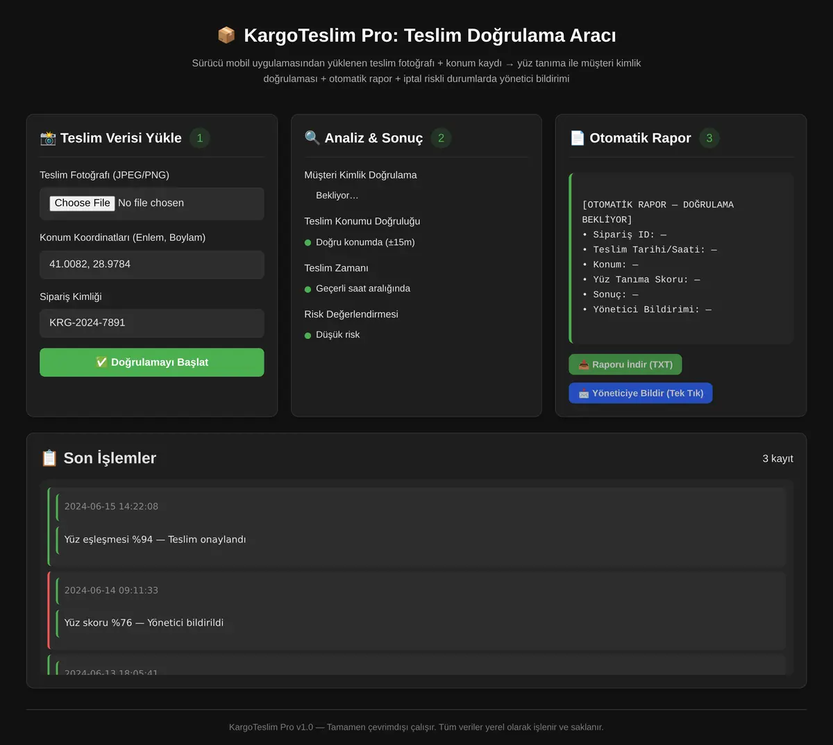 KargoTeslim Pro: Teslim Doğrulama Aracı ekran görüntüsü 3