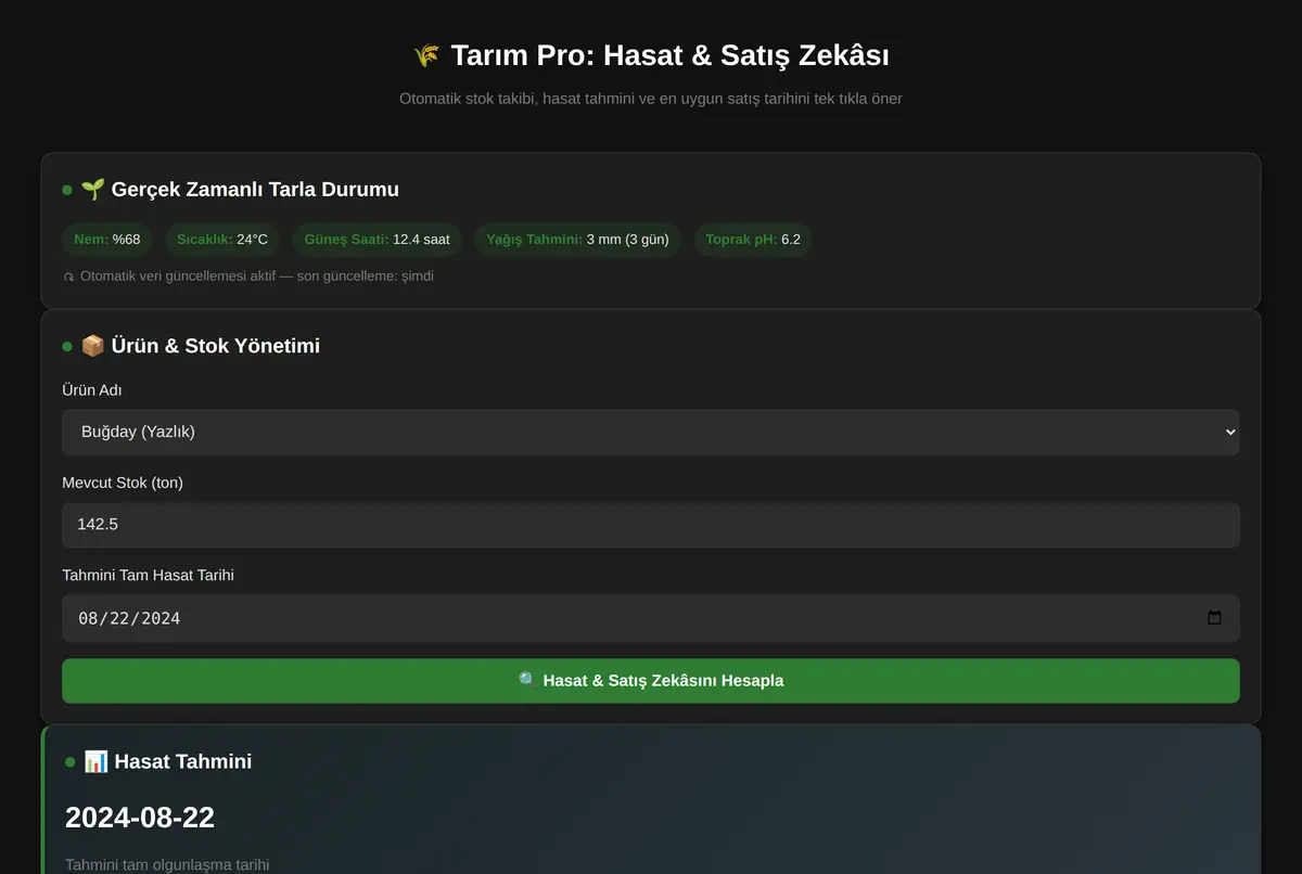 Tarım Pro: Hasat & Satış Zekâsı ekran görüntüsü 2