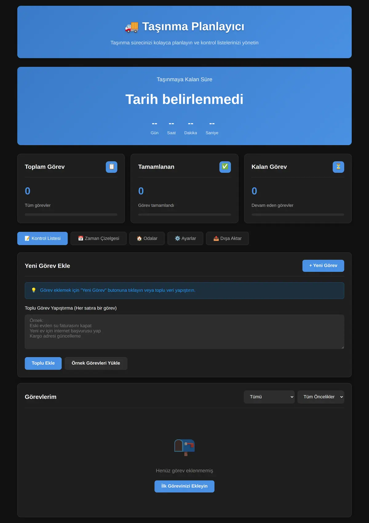 Taşınma Planlayıcı ve Kontrol Listesi ekran görüntüsü 3
