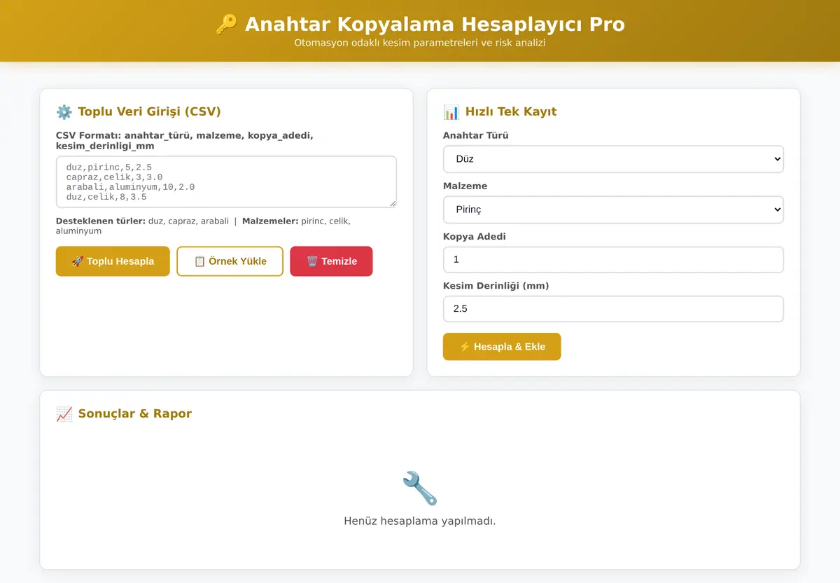 Anahtar Kopyalama Hesaplayıcı Pro ekran görüntüsü 3