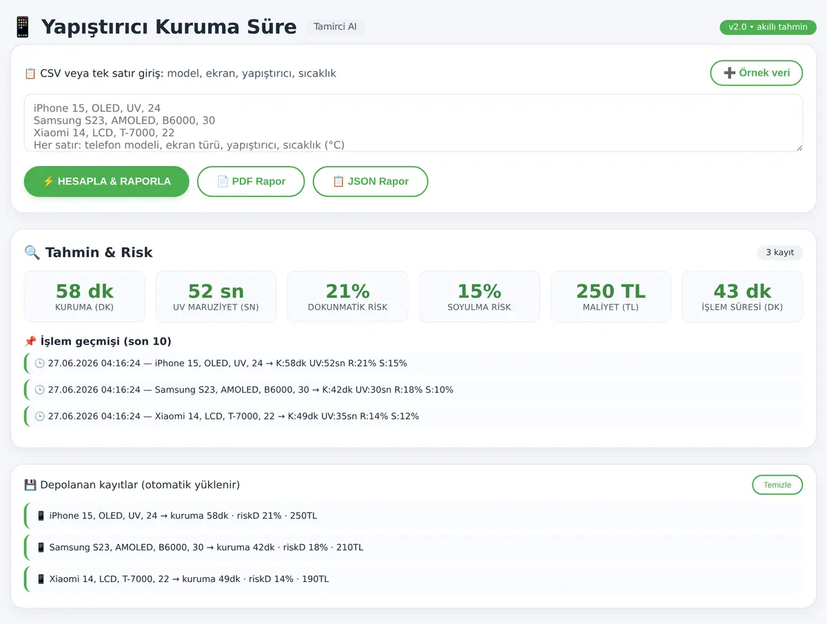 Telefon Tamircisi İçin Yapıştırıcı Kuruma Süresi ekran görüntüsü 3