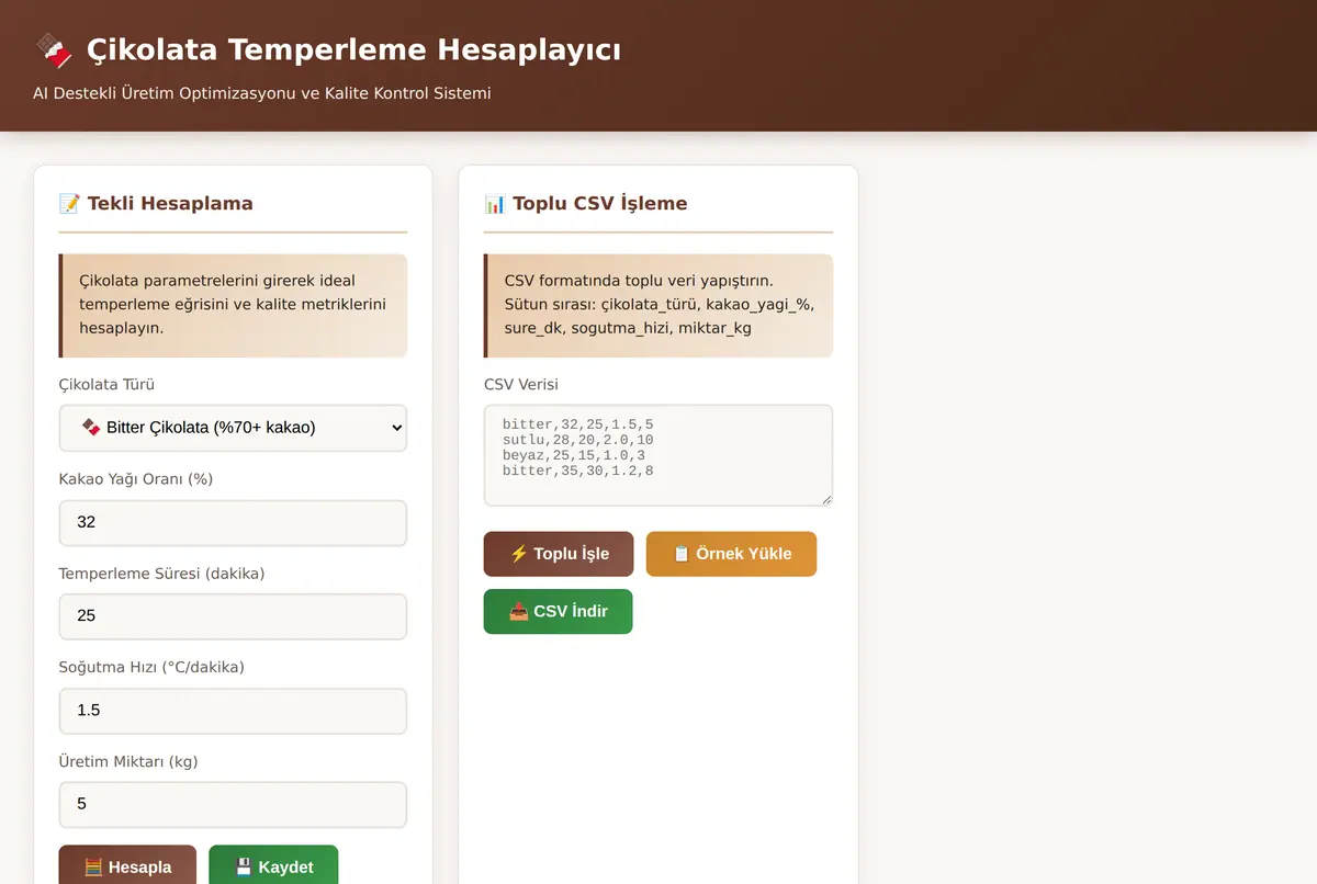 Çikolata Temperleme Hesaplayıcı - AI Destekli ekran görüntüsü 2