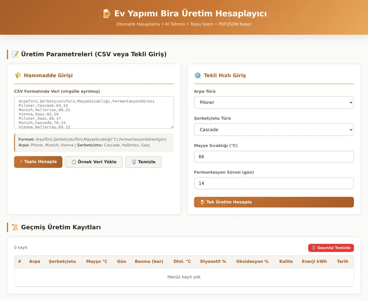 Ev Yapımı Bira Üretim Hesaplayıcı ekran görüntüsü 3