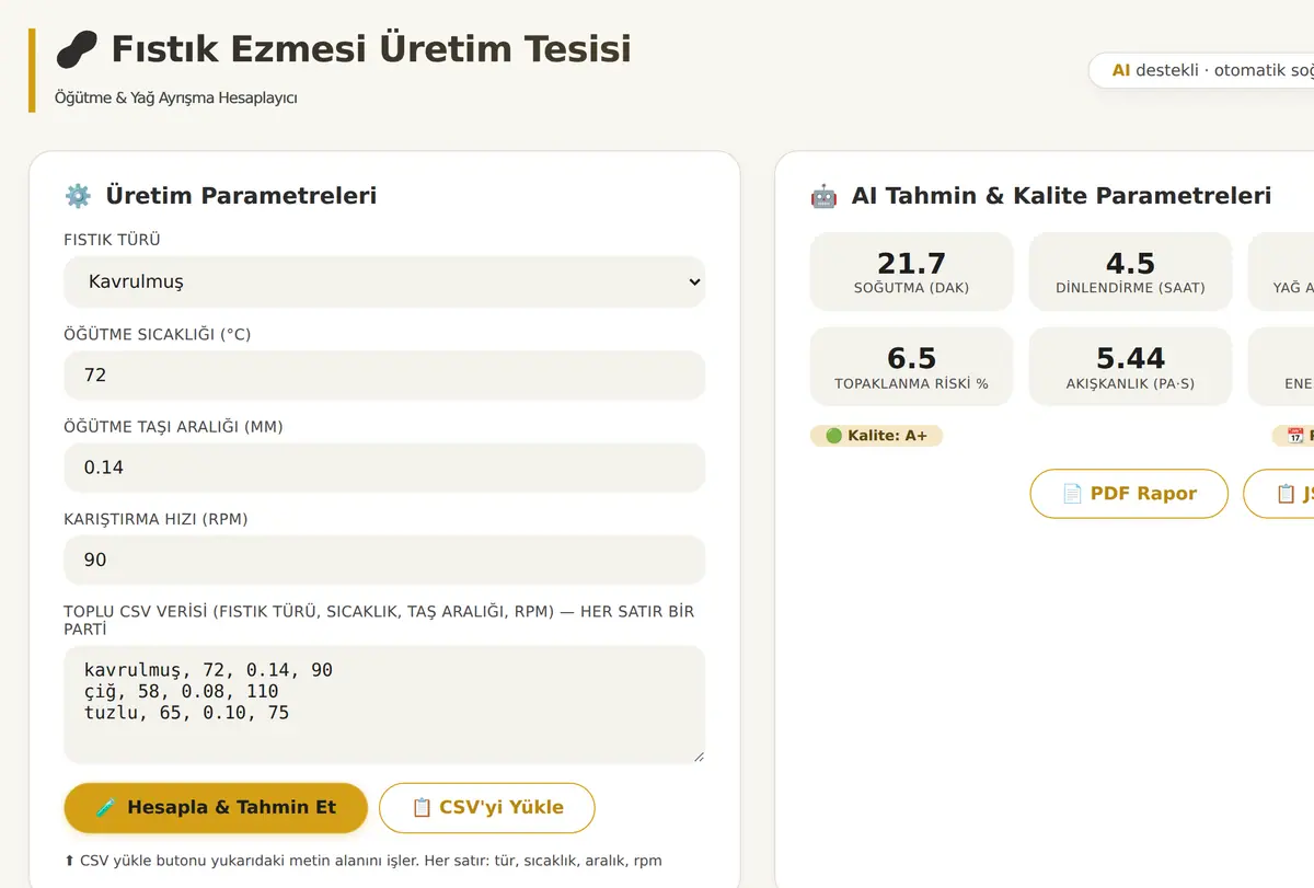 Fıstık Ezmesi · Öğütme & Yağ Ayrışma ekran görüntüsü
