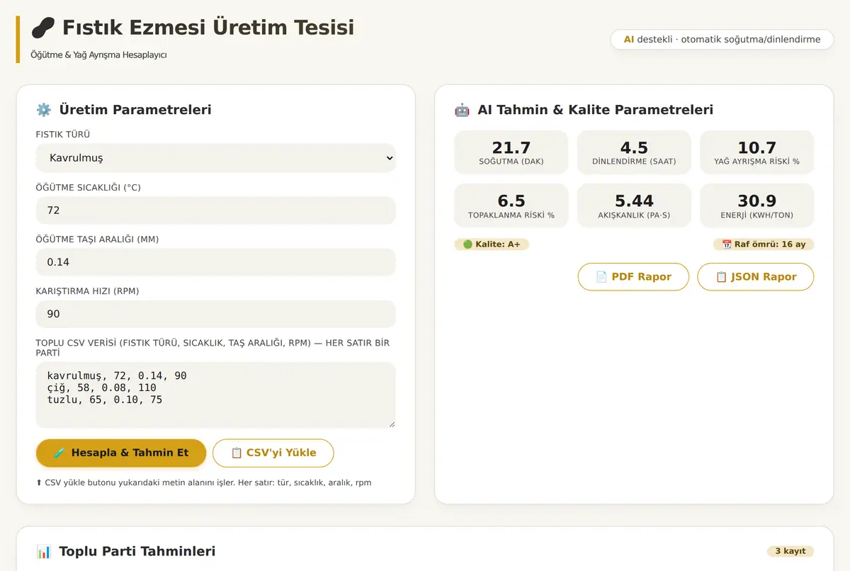 Fıstık Ezmesi · Öğütme & Yağ Ayrışma ekran görüntüsü 2