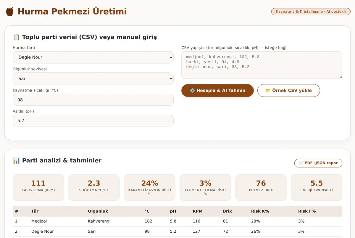 Hurma Pekmezi Üretimi: Kaynatma & Kristalleşme ekran görüntüsü 2