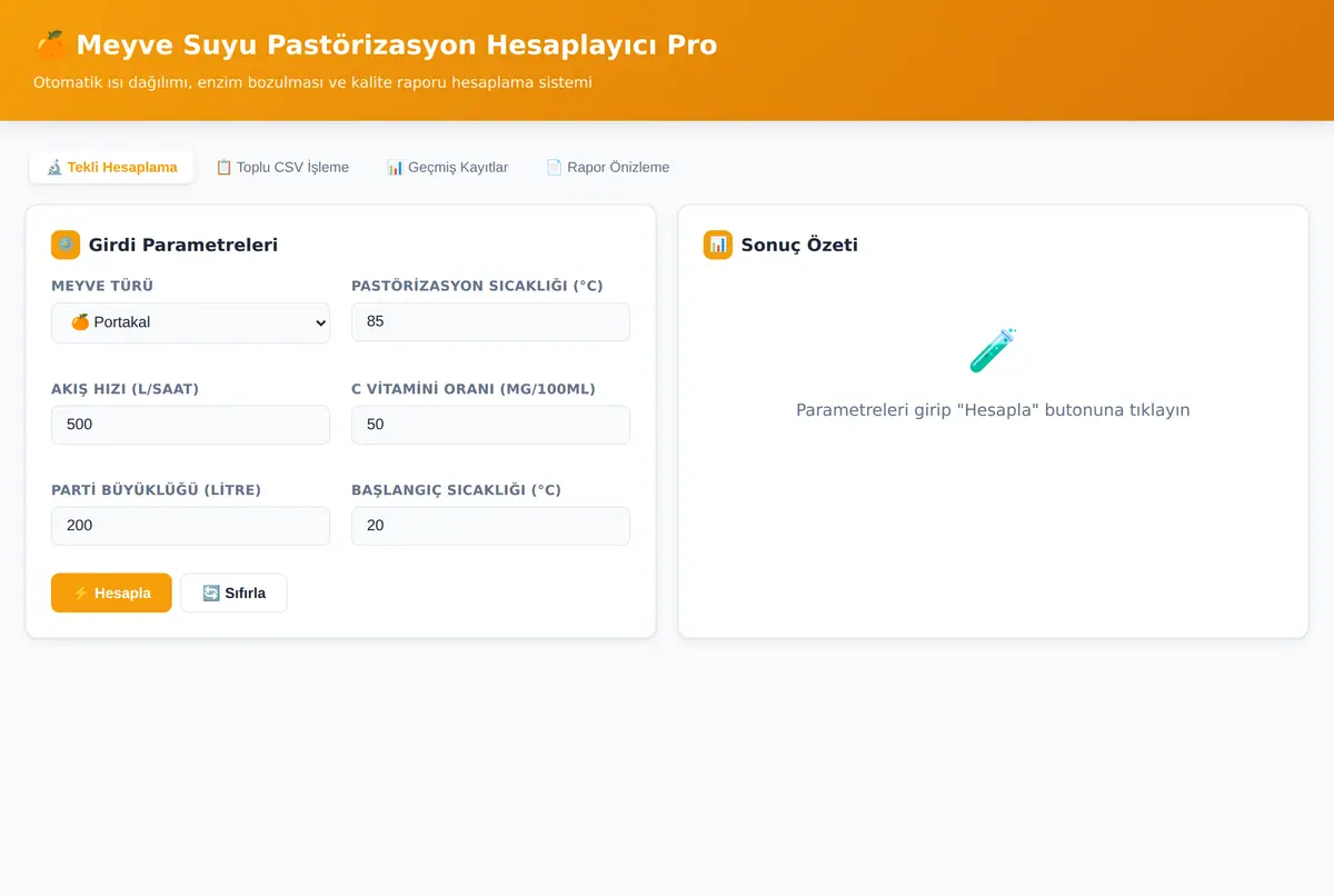 Meyve Suyu Pastörizasyon Hesaplayıcı Pro ekran görüntüsü 3