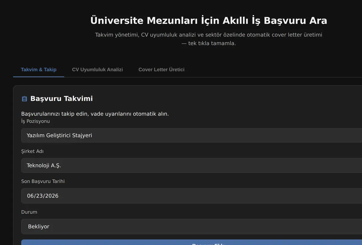 Üniversite Mezunları İçin Akıllı İş Başvuru Ara ekran görüntüsü