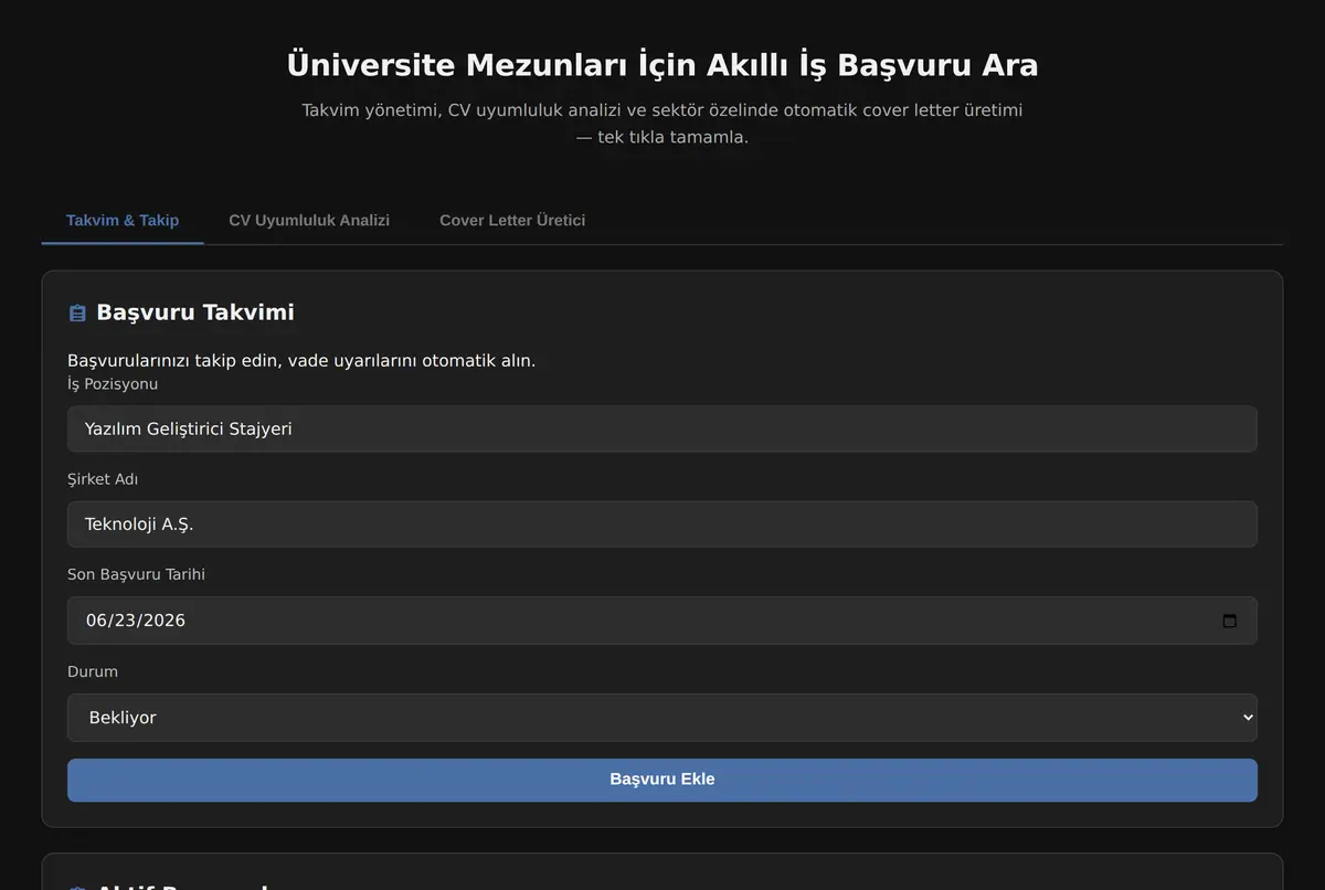 Üniversite Mezunları İçin Akıllı İş Başvuru Ara ekran görüntüsü 2