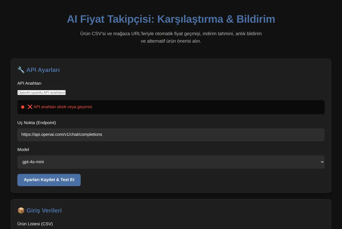 AI Fiyat Takipçisi: Karşılaştırma & Bildirim ekran görüntüsü 2