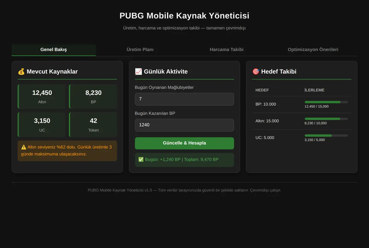 PUBG Mobile Kaynak Yöneticisi ekran görüntüsü 2