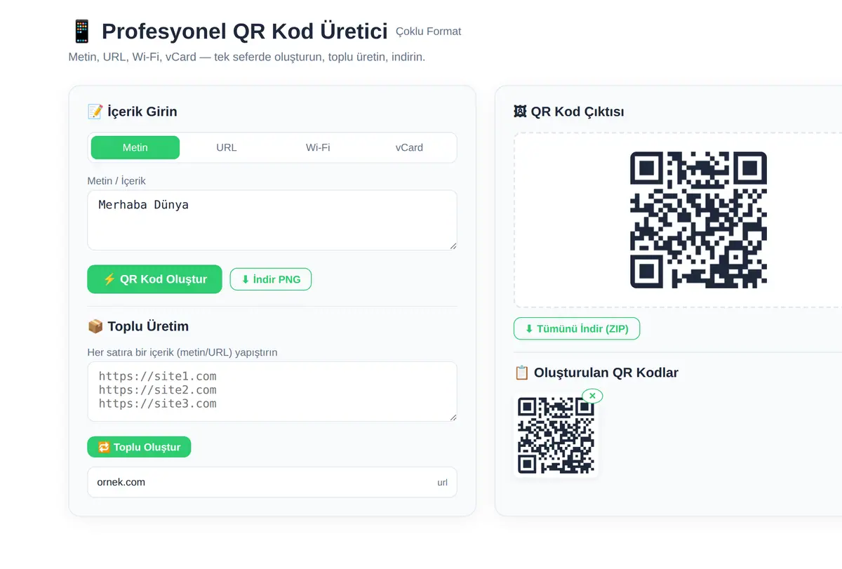 QR Stüdyo - Profesyonel QR Kod Üretici ekran görüntüsü