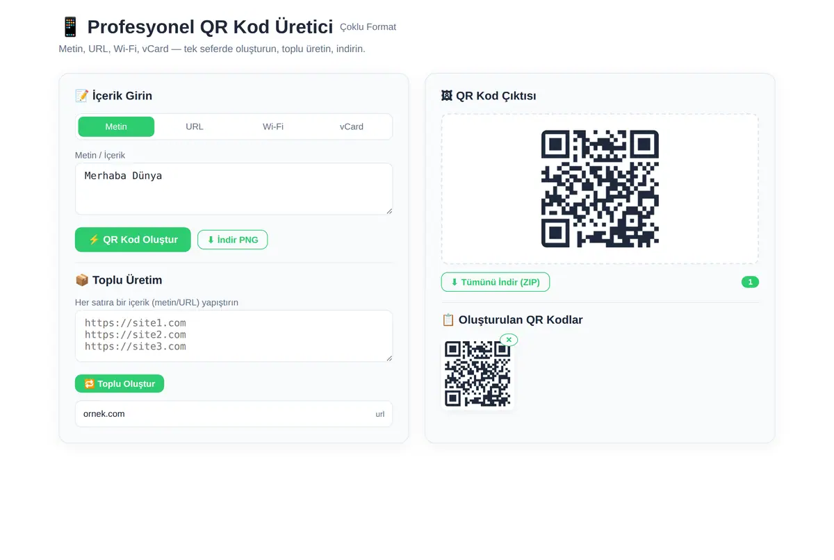 QR Stüdyo - Profesyonel QR Kod Üretici ekran görüntüsü 3