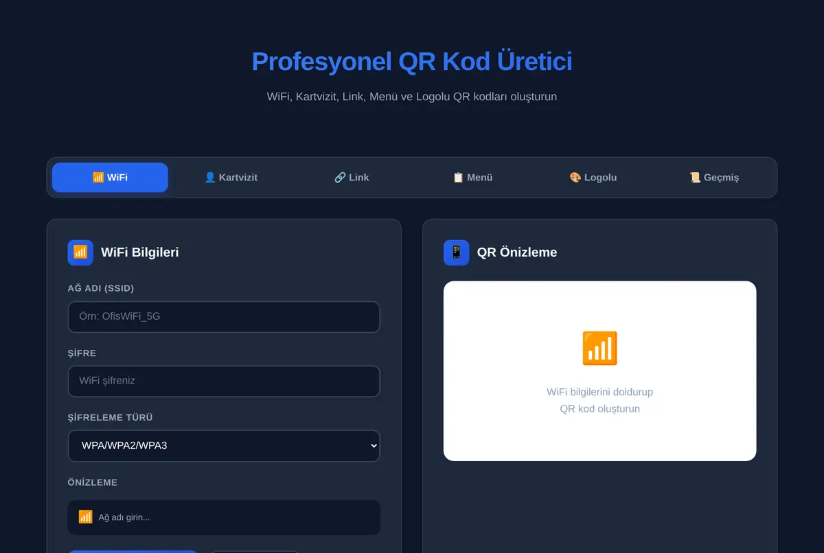 Profesyonel QR Kod Üretici Araç Seti ekran görüntüsü 2