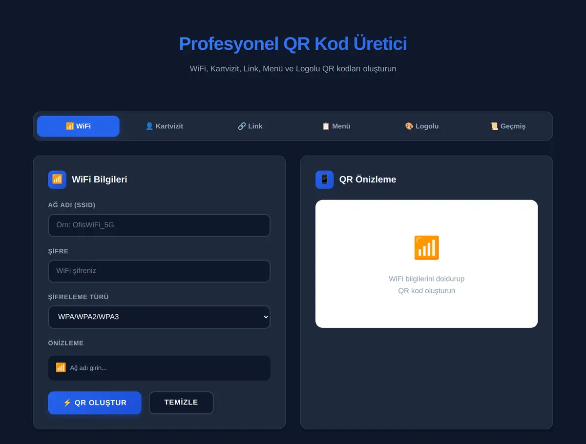 Profesyonel QR Kod Üretici Araç Seti ekran görüntüsü 3