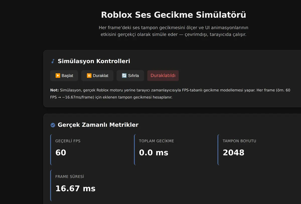 Roblox Ses Gecikme Simülatörü ekran görüntüsü