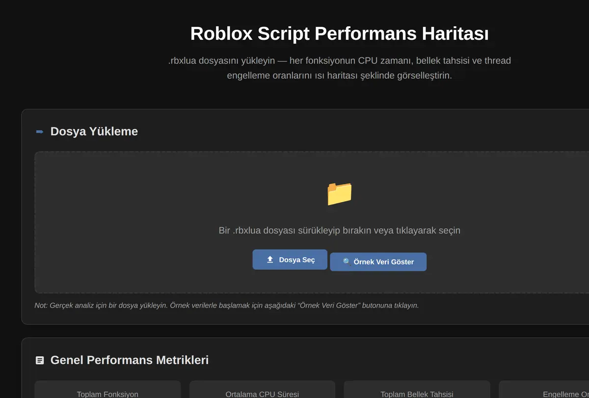 Roblox Script Performans Haritası ekran görüntüsü