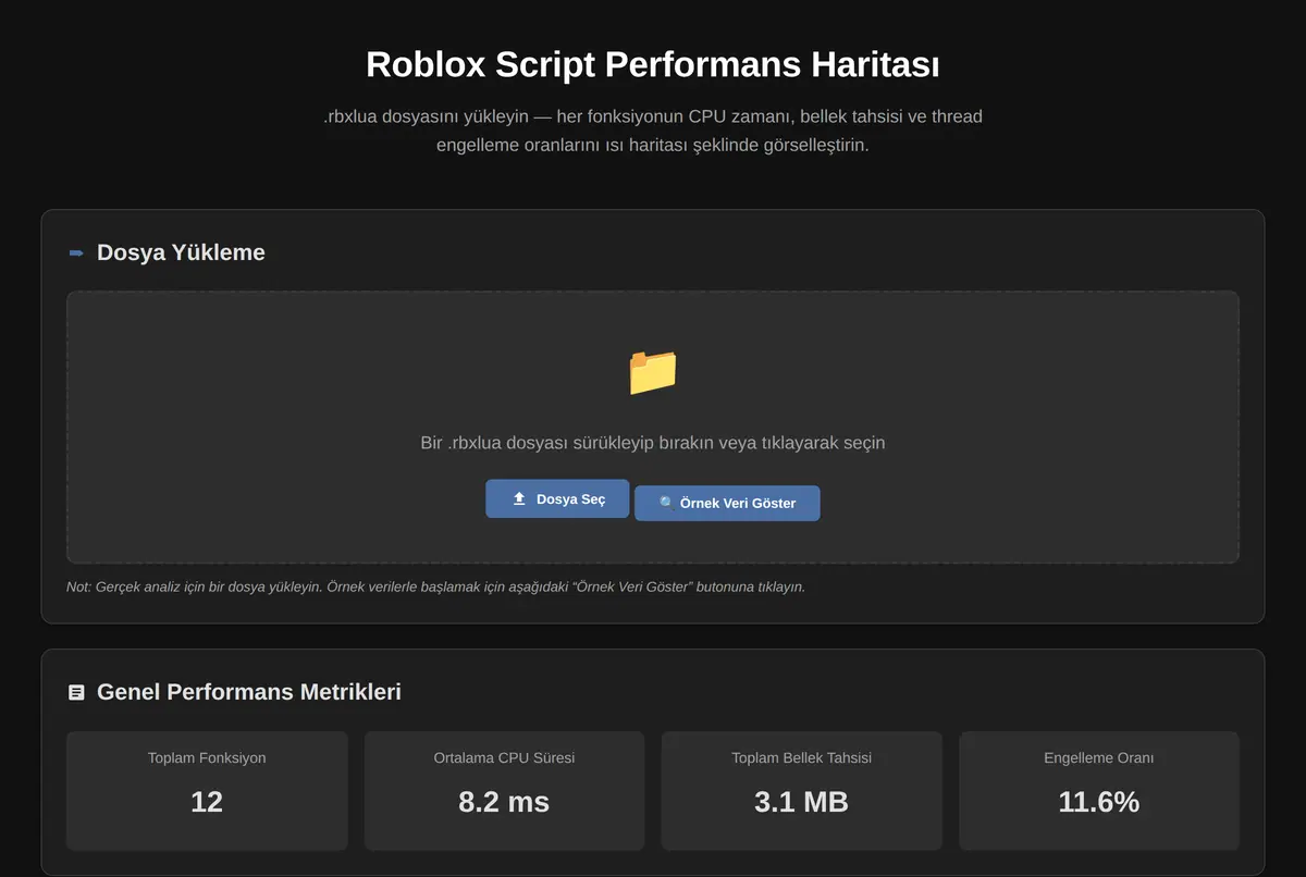 Roblox Script Performans Haritası ekran görüntüsü 2