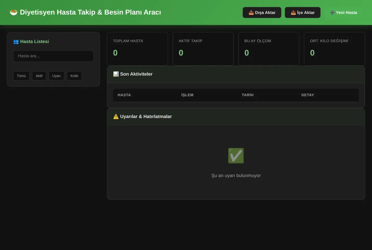 Diyetisyen Hasta Takip & Besin Planı Aracı ekran görüntüsü 2