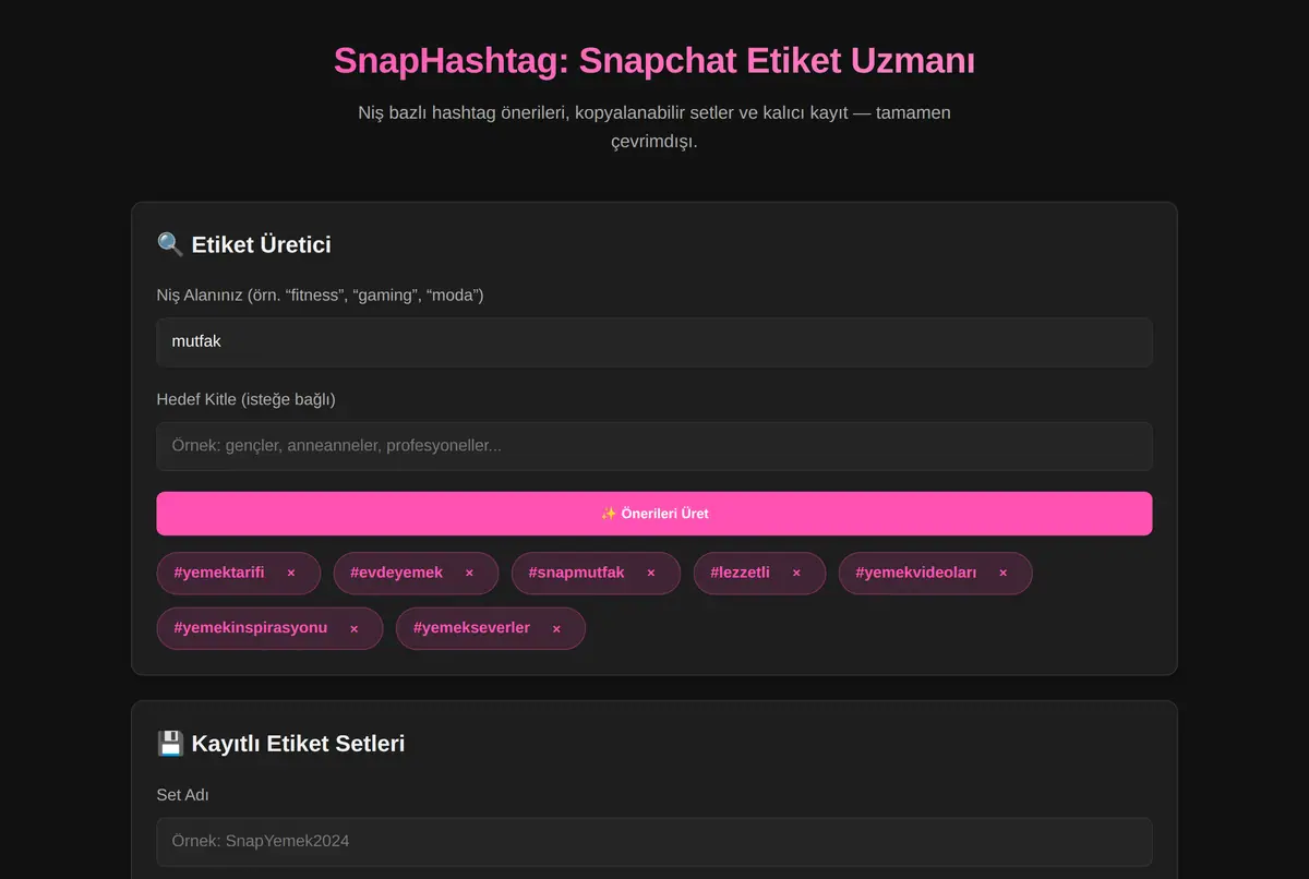 SnapHashtag: Snapchat Etiket Uzmanı ekran görüntüsü 2