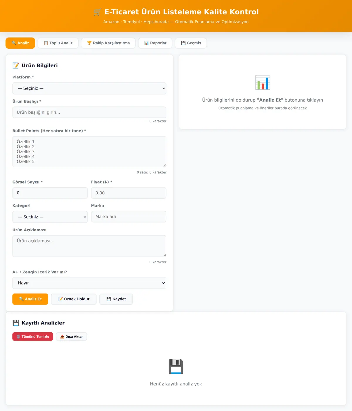 E-Ticaret Ürün Listeleme Kalite Kontrol ekran görüntüsü 3