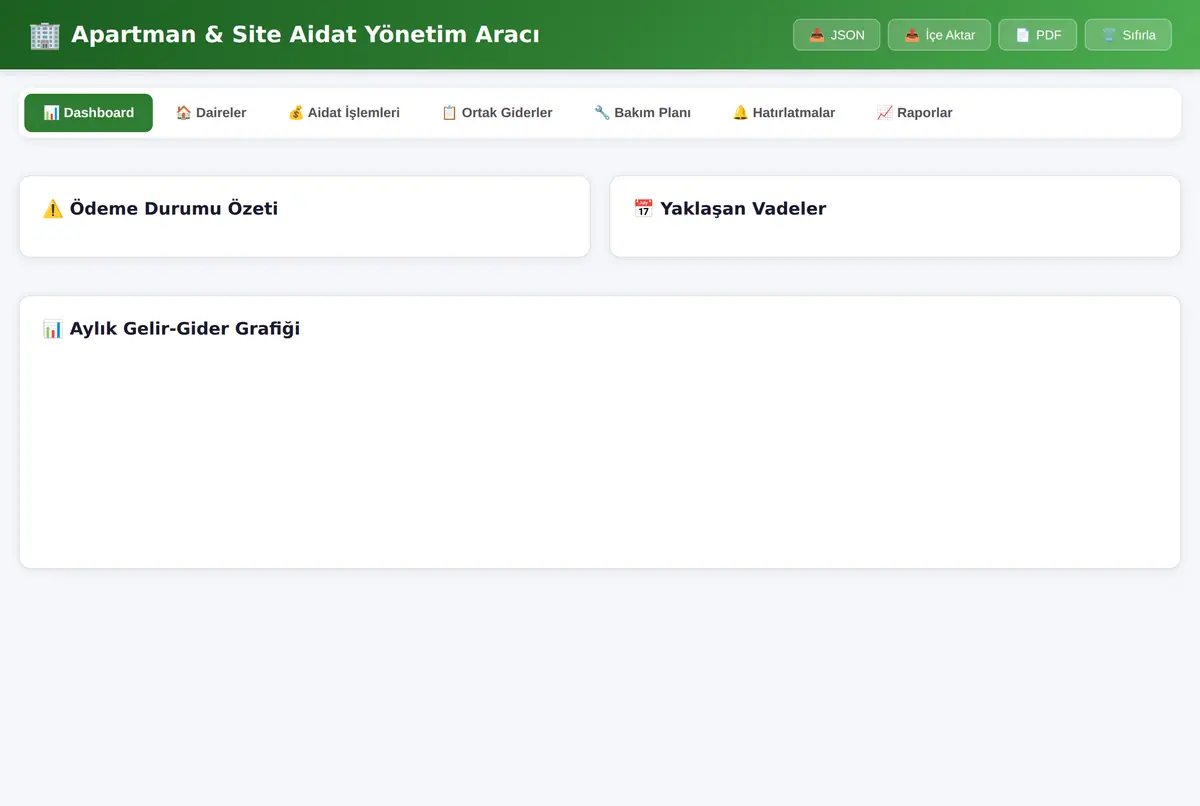 Aidat & Apartman Yönetim Defteri ekran görüntüsü 2