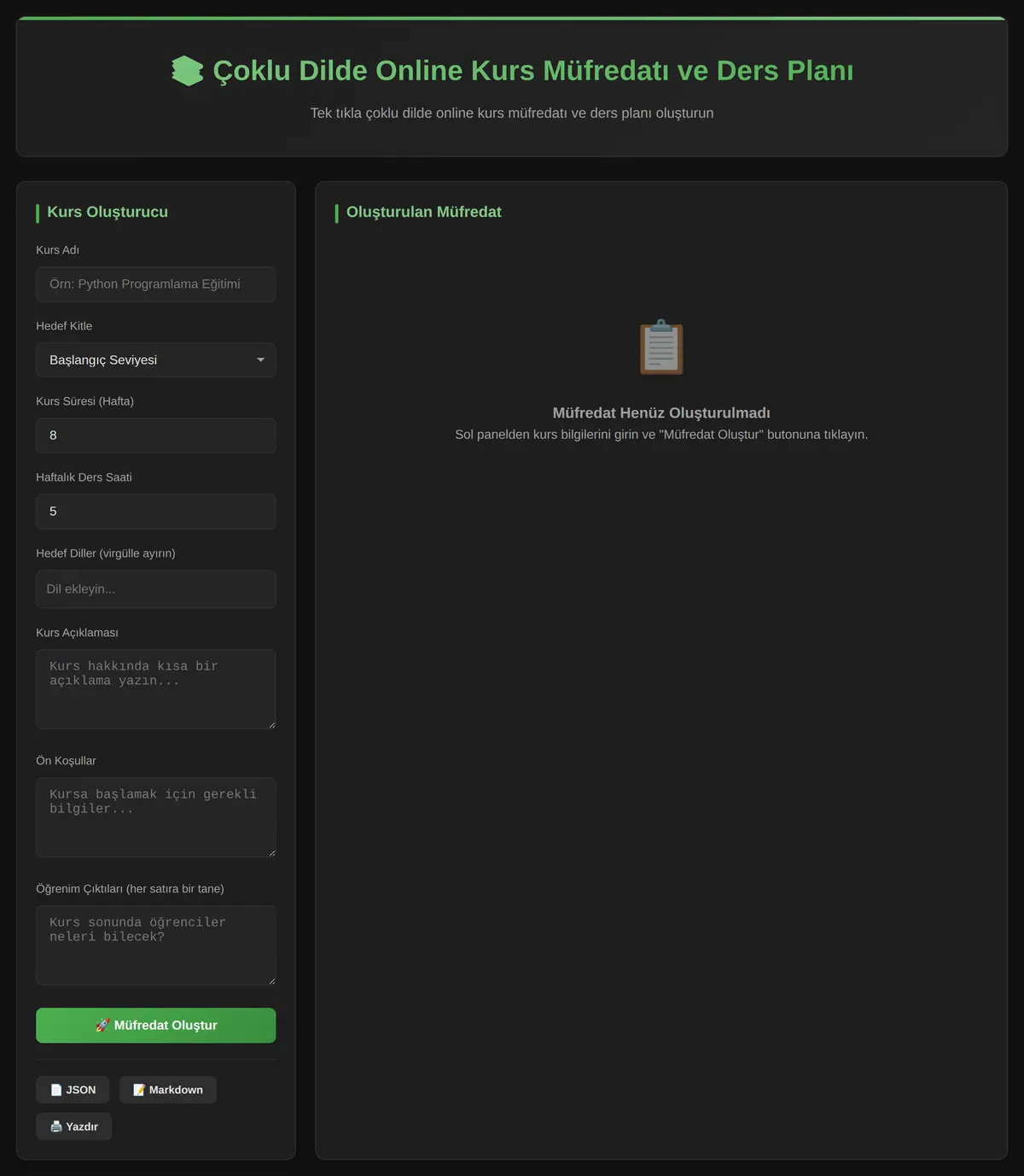 Çoklu Dilde Online Kurs Müfredatı ve Ders Planı ekran görüntüsü 3