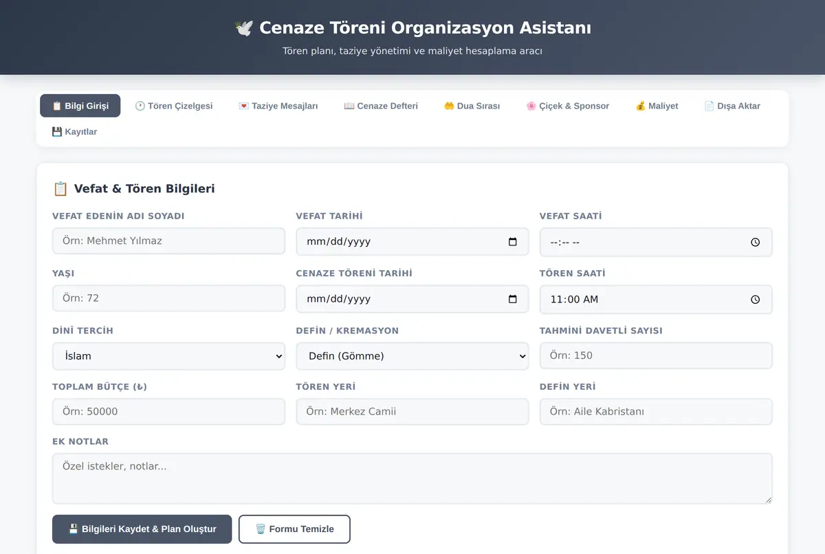 Cenaze Töreni Organizasyon Asistanı ekran görüntüsü 2