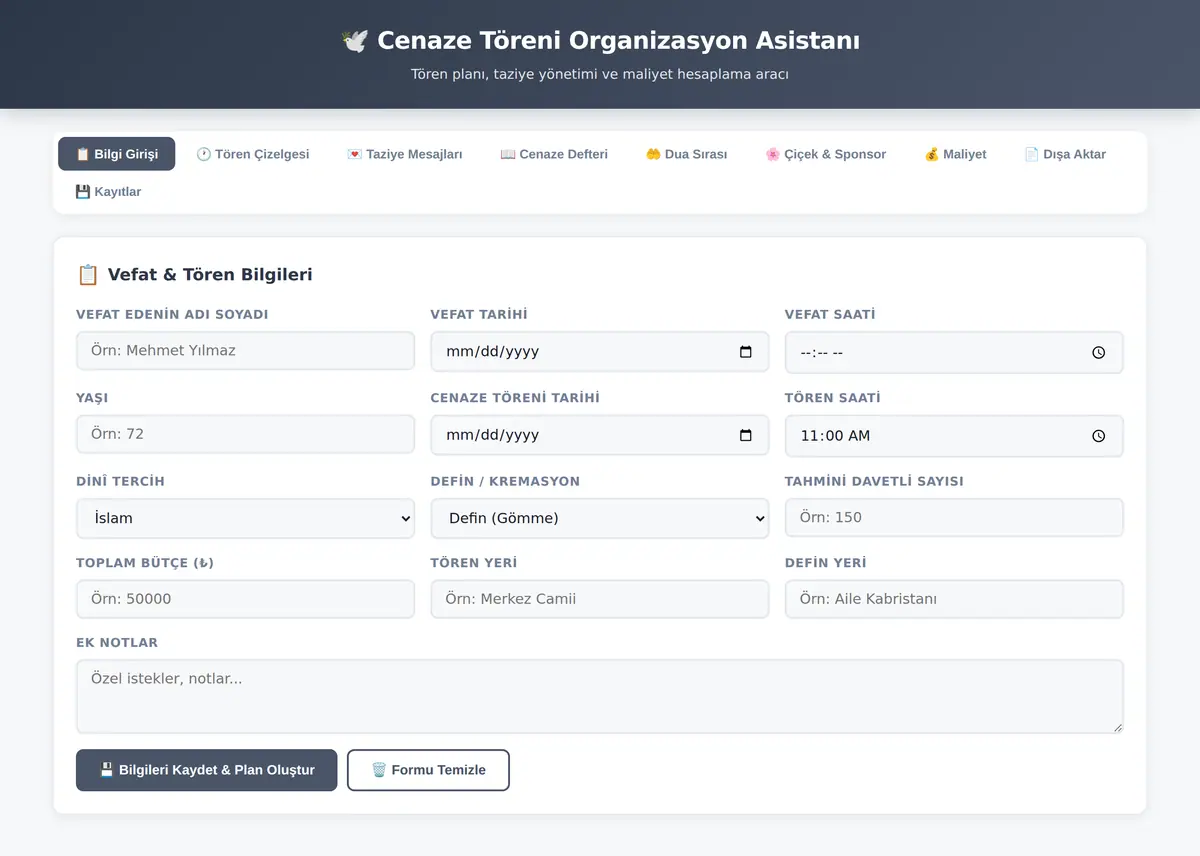 Cenaze Töreni Organizasyon Asistanı ekran görüntüsü 3