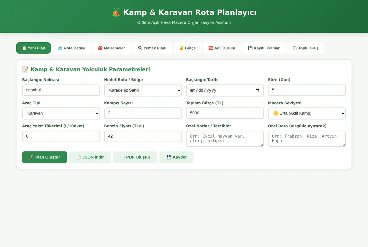 Kamp & Karavan Rota Planlayıcı - Offline Asistan ekran görüntüsü 3