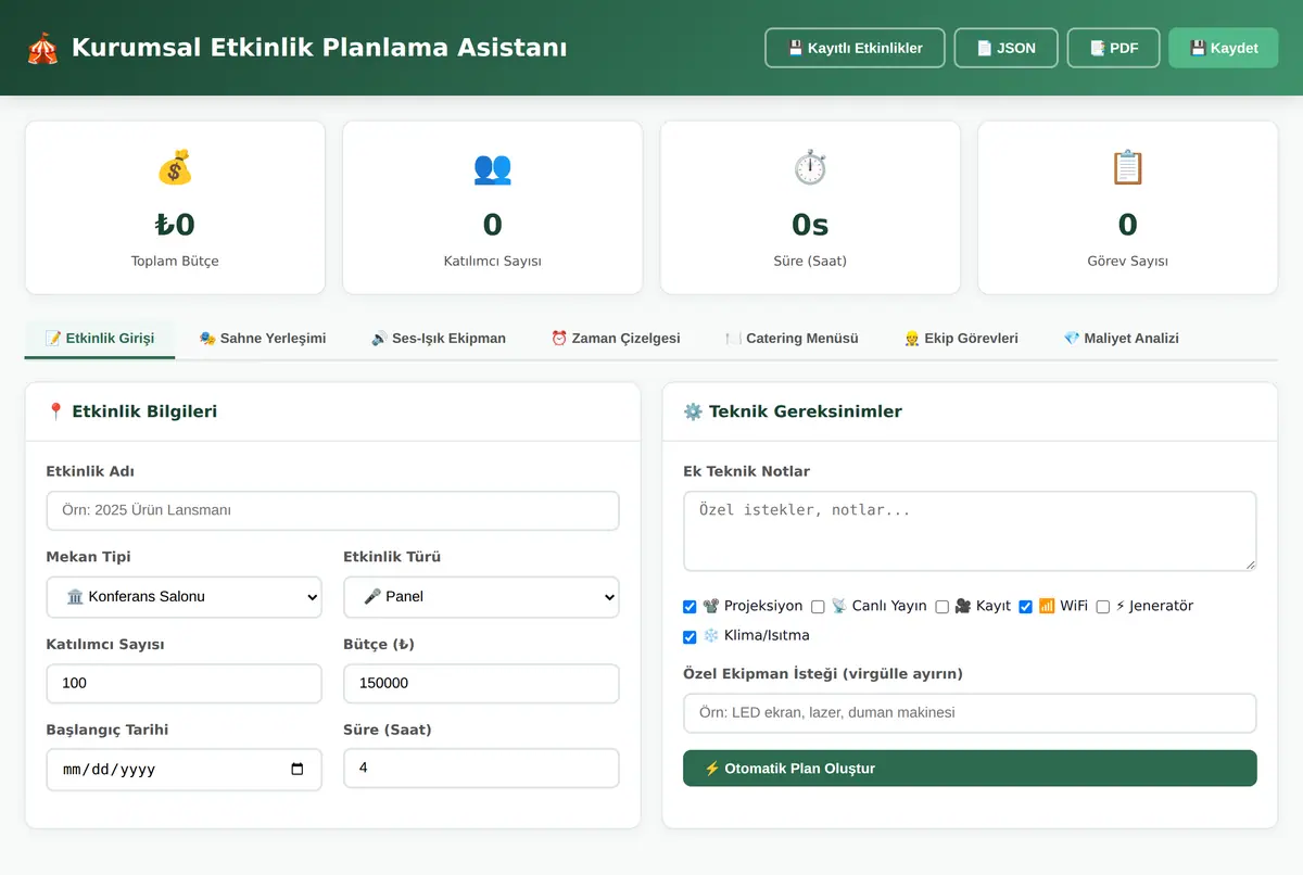 Düğün & Etkinlik Planlama Asistanı ekran görüntüsü 3