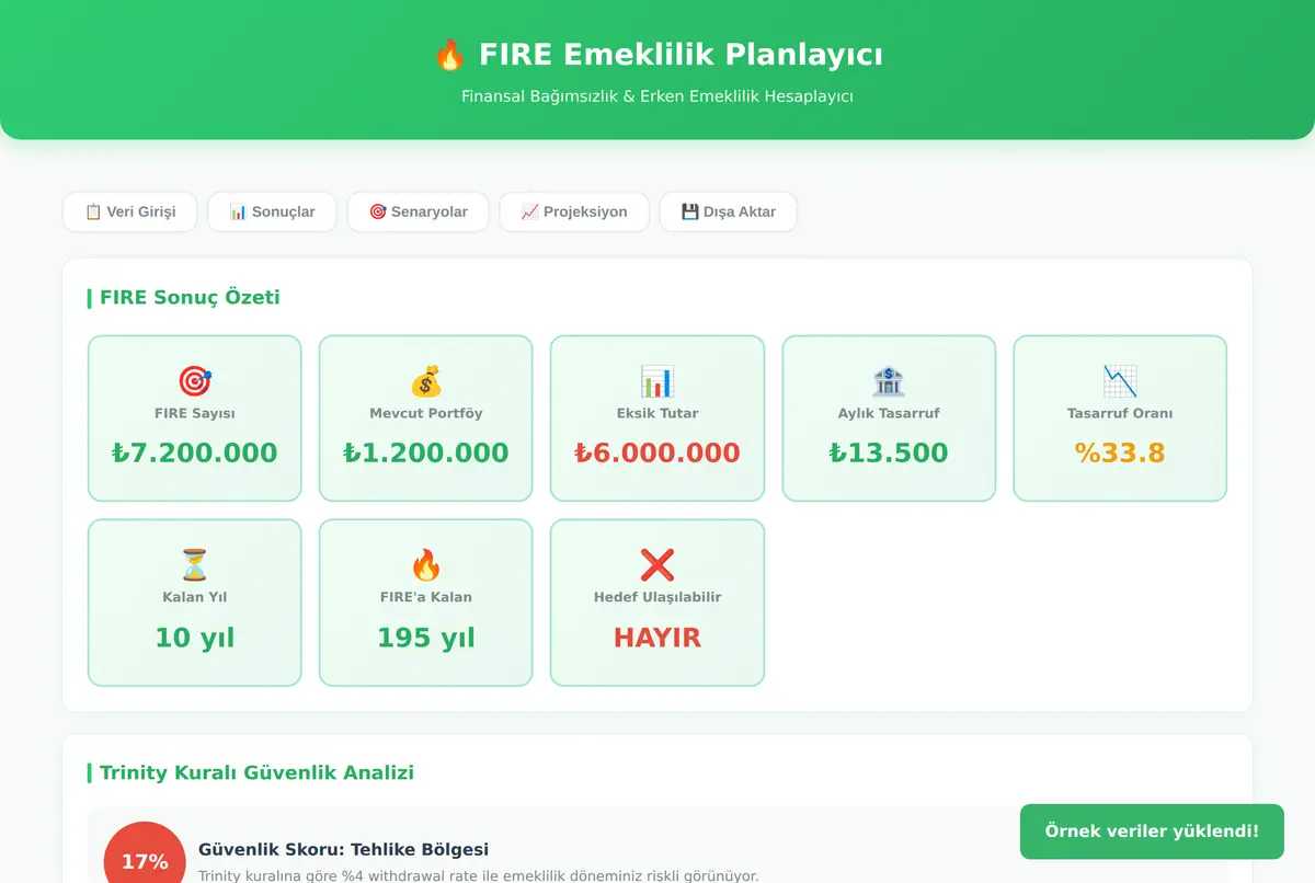 FIRE Emeklilik Planlayıcı - Finansal Bağımsızlık ekran görüntüsü 2