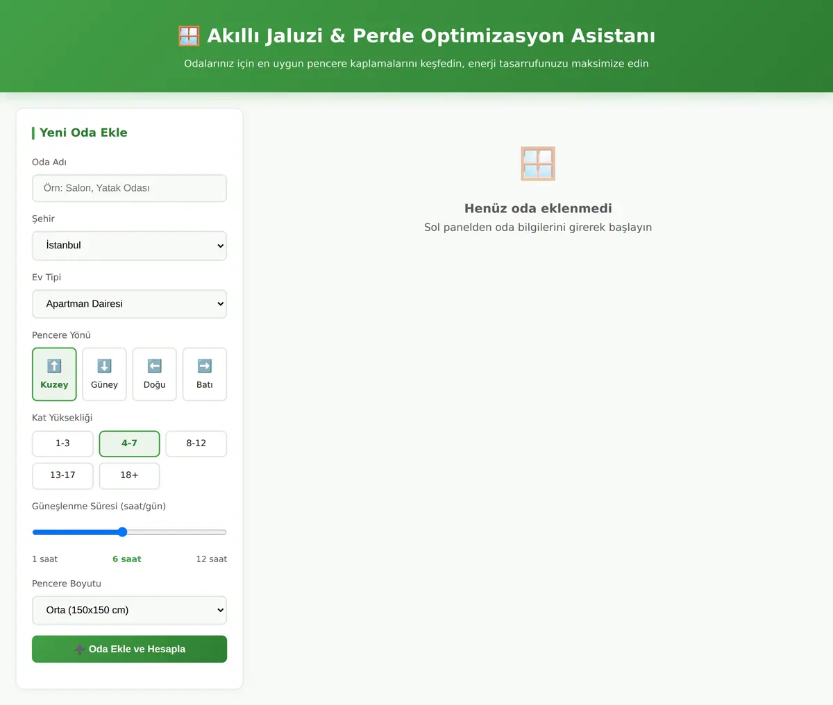 Akıllı Jaluzi & Perde Optimizasyon Asistanı ekran görüntüsü 3