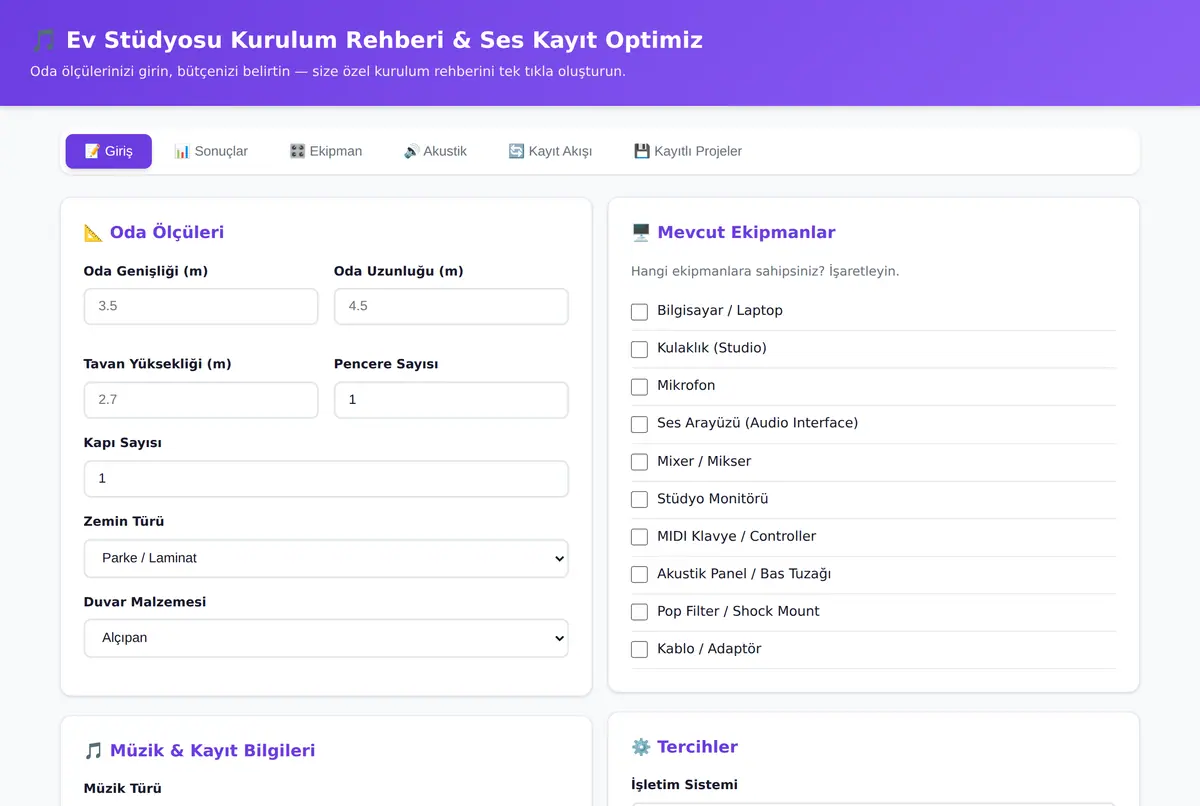 Ev Stüdyosu Kurulum Rehberi & Ses Kayıt Optimiz ekran görüntüsü 2