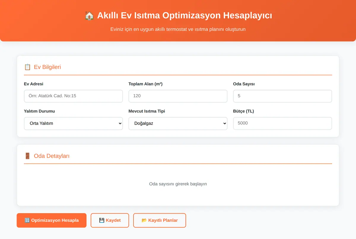 Akıllı Ev Isıtma Optimizasyon Hesaplayıcı ekran görüntüsü 2